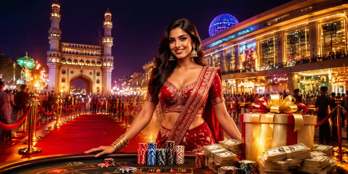 Hyderabad Charminar in the night market representing casino betting excitement